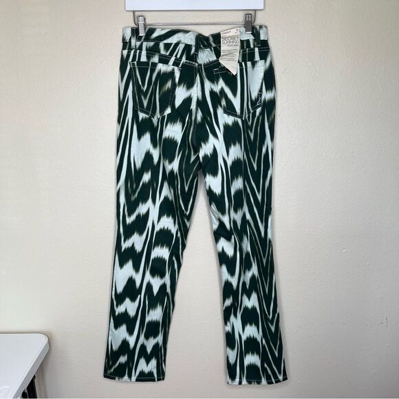 Jones New York Sutton Straight Loden Green Combo Slimming Jeans Women 12 NWT - Picture 6 of 16